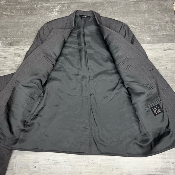 Jos A Bank Signature Cambridge Grey Herringbone Suit 42L - Picture 4 of 9